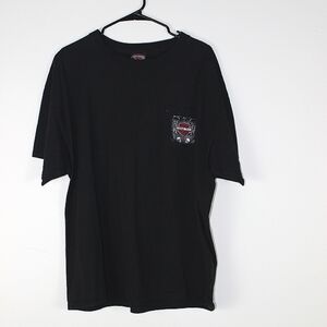 Harley-Davidson Black Short Sleeve Xl Men's T Shirt with Pocket Graphic